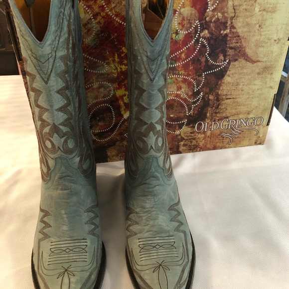 Old Gringo 13” Nevada Western Boots Aqua/Turquoise. Size 9.5. Brand new in box. - Picture 3 of 7
